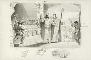 Clovis II, rei franco de Neustria e Borgonha de French School