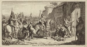 Clovis I, rei dos francos, entrando em Toulouse depois de derrotar os visigodos, 508 de French School