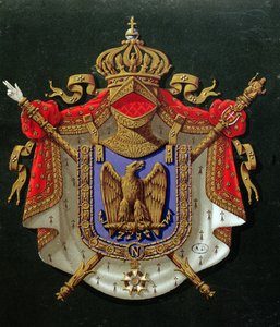 Brasão de armas do Imperador Napoleão III (1808-1873) de French School