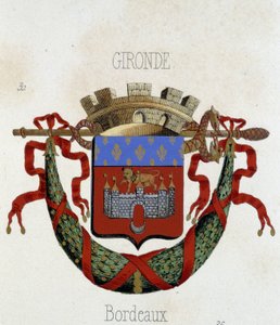 Brasão da cidade de Bordeaux - no "Armorial National de France", de H. Traversier, Paris de French School