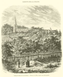 College de Harrow-sur-la-Colline (gravura) de French School