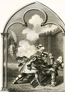 Combate ao visconde de Turenne e ao cavaleiro de Aumale (gravura de French School