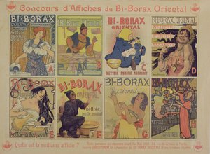 Concurso de melhor propaganda publicitária do agente de limpeza francês Bi-Borax Oriental, 1898 de French School