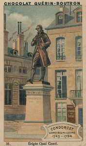 Condorcet, Geometre & Philosopher, 1743-1794, Erigee Quai Conti de French School