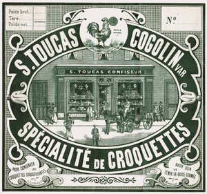 Frente de confeitaria, c.1900 (gravura) de French School