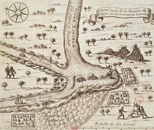 Confluence of the black, the Joto and the Senegal, ilustração de 