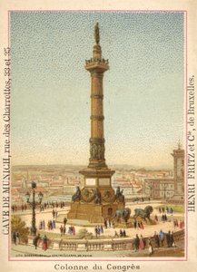 Coluna do Congresso, Bruxelas (chromolitho) de French School