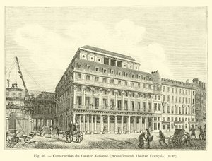 Construção do Teatro Nacional, atualmente Teatro Francais, 1789 de French School