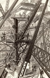 Construção da Torre Eiffel, Paris de French School