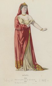Corneille, Medee, Acto I, Sc V (gravura a cores) de French School