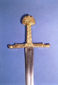 Espada de coroação dos reis da França, pertencente a Carlos Magno (742-814), conhecida como `Joyeuse (metal) de French School