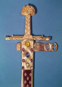 Espada de coroação dos reis da França, pertencente a Carlos Magno (742-814), conhecida como Joyeuse (metal) de French School