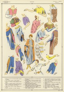 Traje Feminino Mundial (litografia a cores) de French School