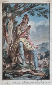 Figurino para Paris como pastor no Mount Ida de French School