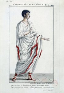 Traje do comediante François-Joseph (François Joseph) Talma (1763-1826) na tragédia "Cinna ou la Clemence d