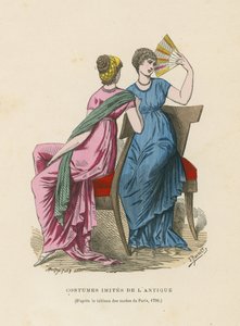 Trajes imitando os da antiguidade, 1798 de French School
