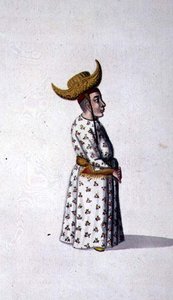 Court Dwarf, período Otomano, terceiro quarto do século XVIII (aguarela sobre papel) de French School