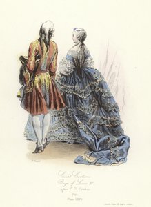 Traje de corte, reinado de Luís XV da França de French School