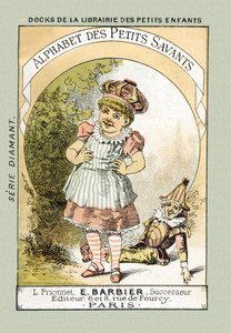Capa - Quando rimos como a Bebe do título, dizemos A A A A A A A A A A A - em "Alfabeto dos pequenos aforradores", no final do século XIX (cromolitografia) de French School