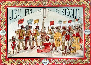 Capa para um jogo de tabuleiro infantil "Fim do Século", c.1895 (cor litho) de French School