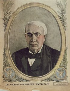 Ilustração da capa do Le Petit Journal representando Thomas Alva Edison, 1917 de French School