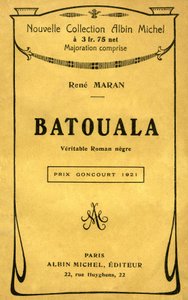 Capa do livro “Batouala, verdadeiro romance negre” de Rene Maran de French School