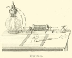 Lápis voltáico (gravura) de French School