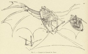 Esboço de Leonardo da Vinci de French School