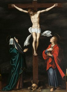 Crucificação. Tríptico de Aubéry de French School