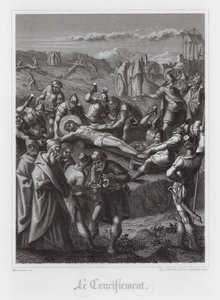 Crucificação de Jesus Cristo (gravura) de French School