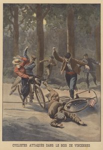 Ciclistas atacados no Bois de Vincennes em Paris de French School