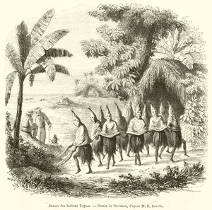 Danças dos índios Yaguas (gravura) de French School