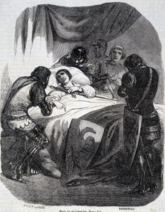 Morte de Du Guesclin em 1380 - no "Histoire de France" de L.-P. Anquetil de French School