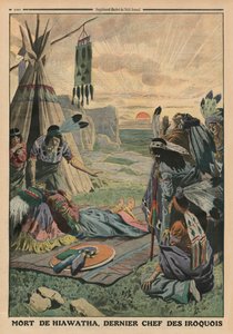Morte de Hiawatha, ilustração da contracapa de &39;Le Petit Journal&39;, suplemento ilustre, 27 de julho de 1913