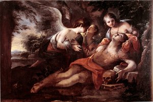 Morte de Maria Madalena (óleo sobre tela de French School