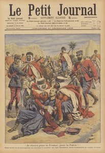 Morte de um soldado colonial francês (cor litho) de French School