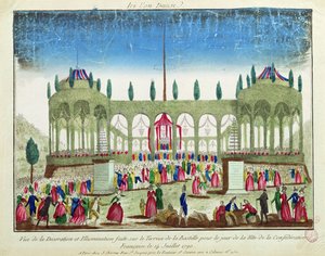Decoração e Iluminação da Bastilha para o Festival da Federação, 14 de julho de 1790 de French School