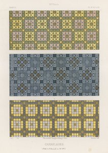 Azulejos decorativos da França do século XV de French School