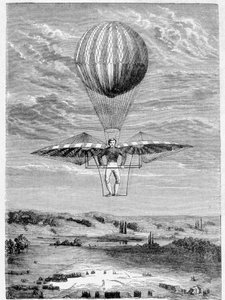 Aparelho Deghen (Degen) para a direção de aeróstatos em 1812 - no “” Álbum da Ciência; cientistas ilustres; Grandes descobertas ”” ”1896. de French School
