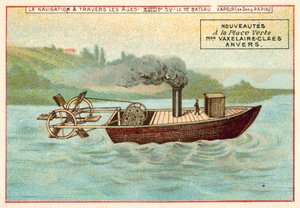 O primeiro barco a vapor de Denis Papin de French School