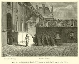 Partida de Luís XVI na noite de 20 a 21 de junho de 1791 de French School
