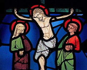 Representando a Crucificação, ex Ste Chapelle de French School
