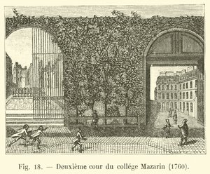 Segundo pátio do colégio Mazarin, 1760 de French School