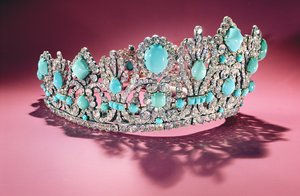 Diadema, presente de Napoleão I (1769-1821) para Marie Louise (1791-1847) encomendado em 1810 (diamante e turquesa)