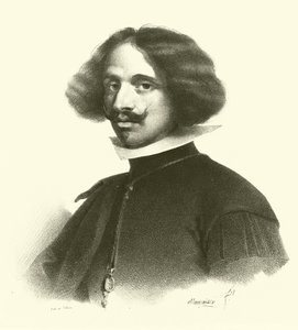 Diego Rodriguez de Silva y Velázquez, retrato (gravura) de French School