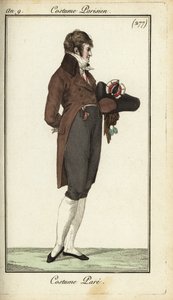 Cavalheiro Directoire em moda de gala de French School