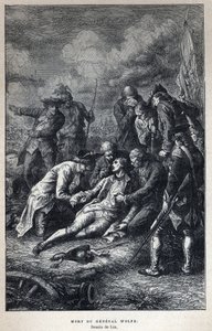 Descobrimos o Canadá: Morte do General James Wolfe (1727-1759) Militar britânico na Batalha do Québec em 13 de setembro de French School