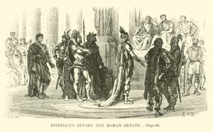 Divitiacus antes do Senado romano de French School
