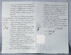 Declaração de divórcio do imperador Napoleão Bonaparte (1769-1821) e da imperatriz Josefina (1763-1814) 9 de janeiro de 1810 de French School