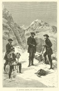Doutor Lortet no Mont Blanc (gravura) de French School